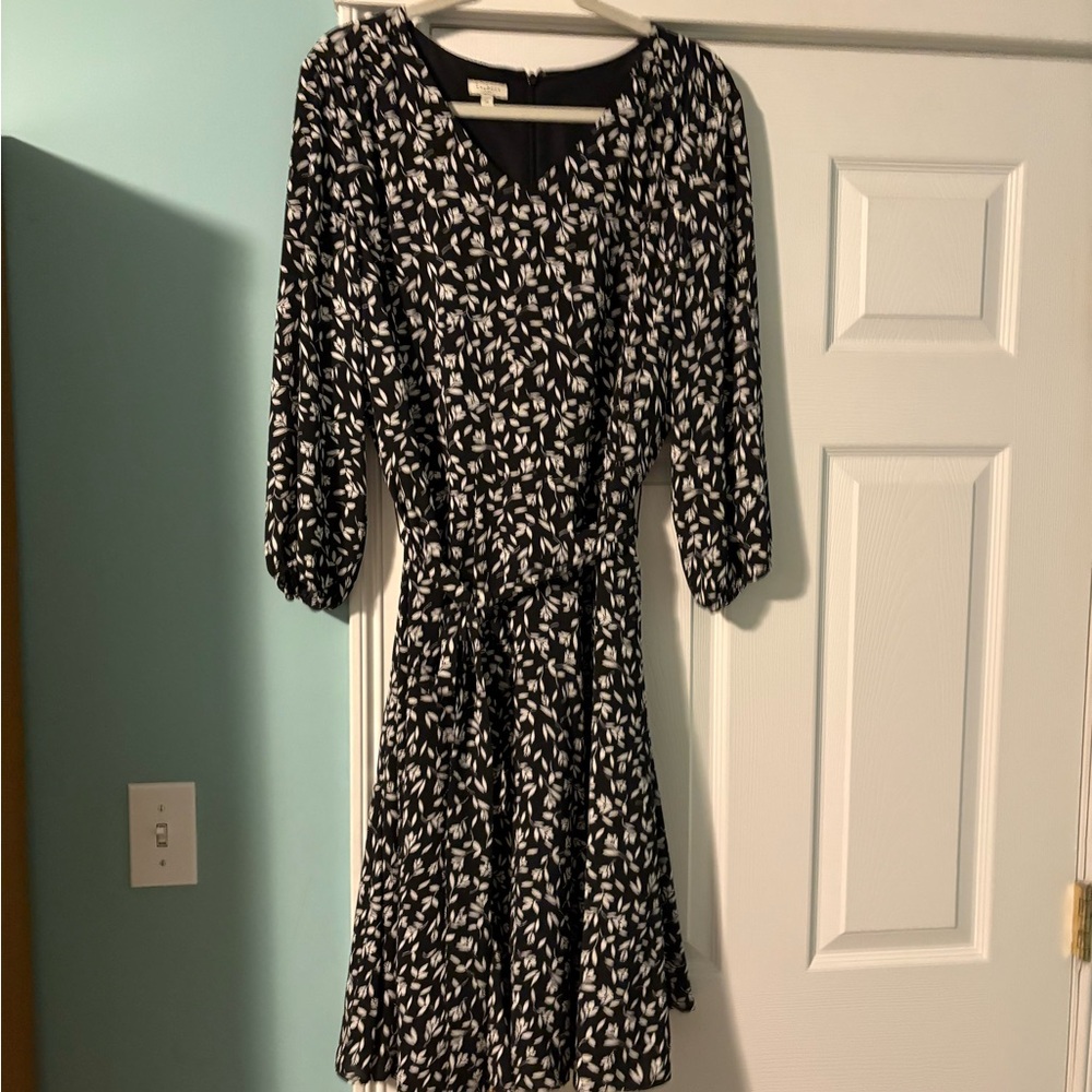 Elegant Black and White Patterned Dress